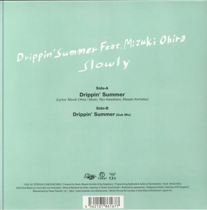 Обратная сторона обложки — SLOWLY feat MIZUKI OHIRA — Drippin' Summer