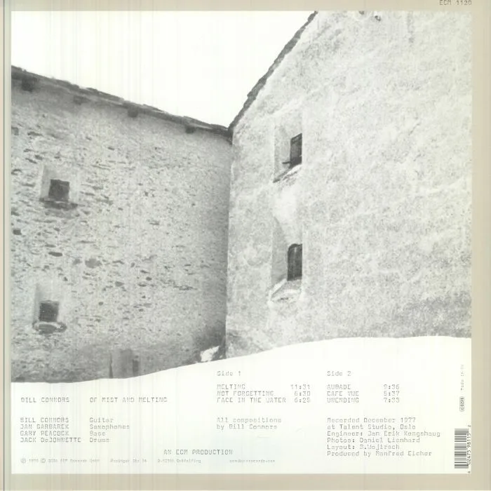 Back cover — Bill CONNORS — Of Mist & Melting
