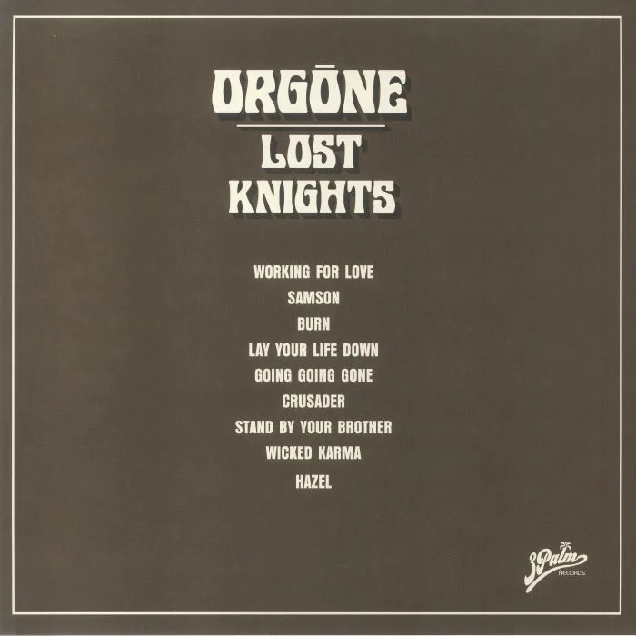 Back cover — ORGONE — Lost Knights