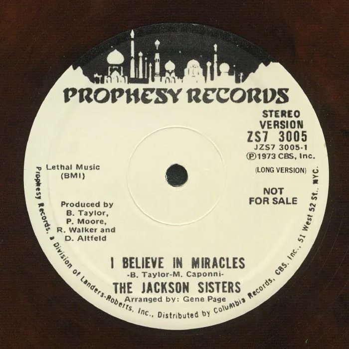 Обратная сторона обложки — The JACKSON SISTERS — I Believe In Miracles (reissue)
