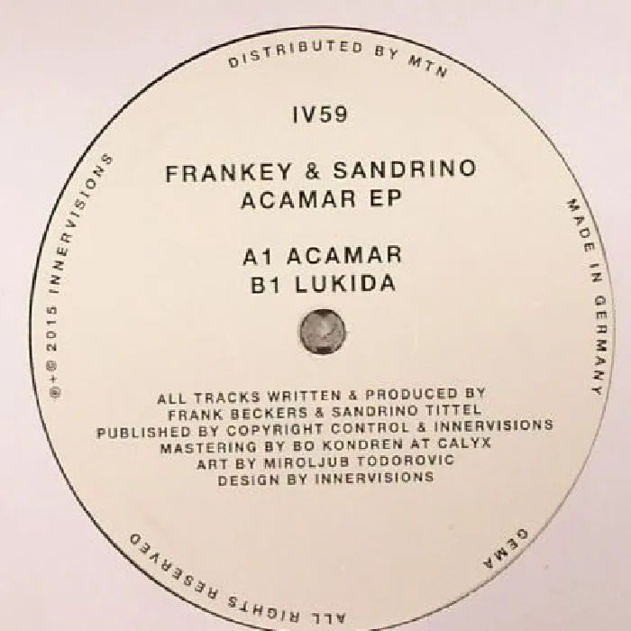 Back cover — FRANKEY & SANDRINO — Acamar EP