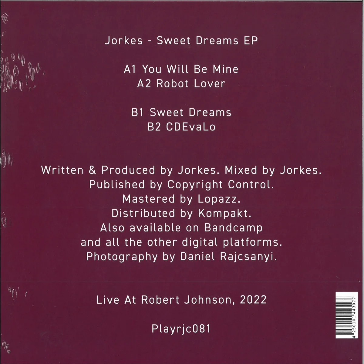 Обратная сторона обложки — Jorkes — Sweet Dreams