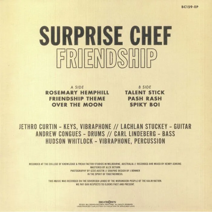 Обратная сторона обложки — SURPRISE CHEF — Friendship