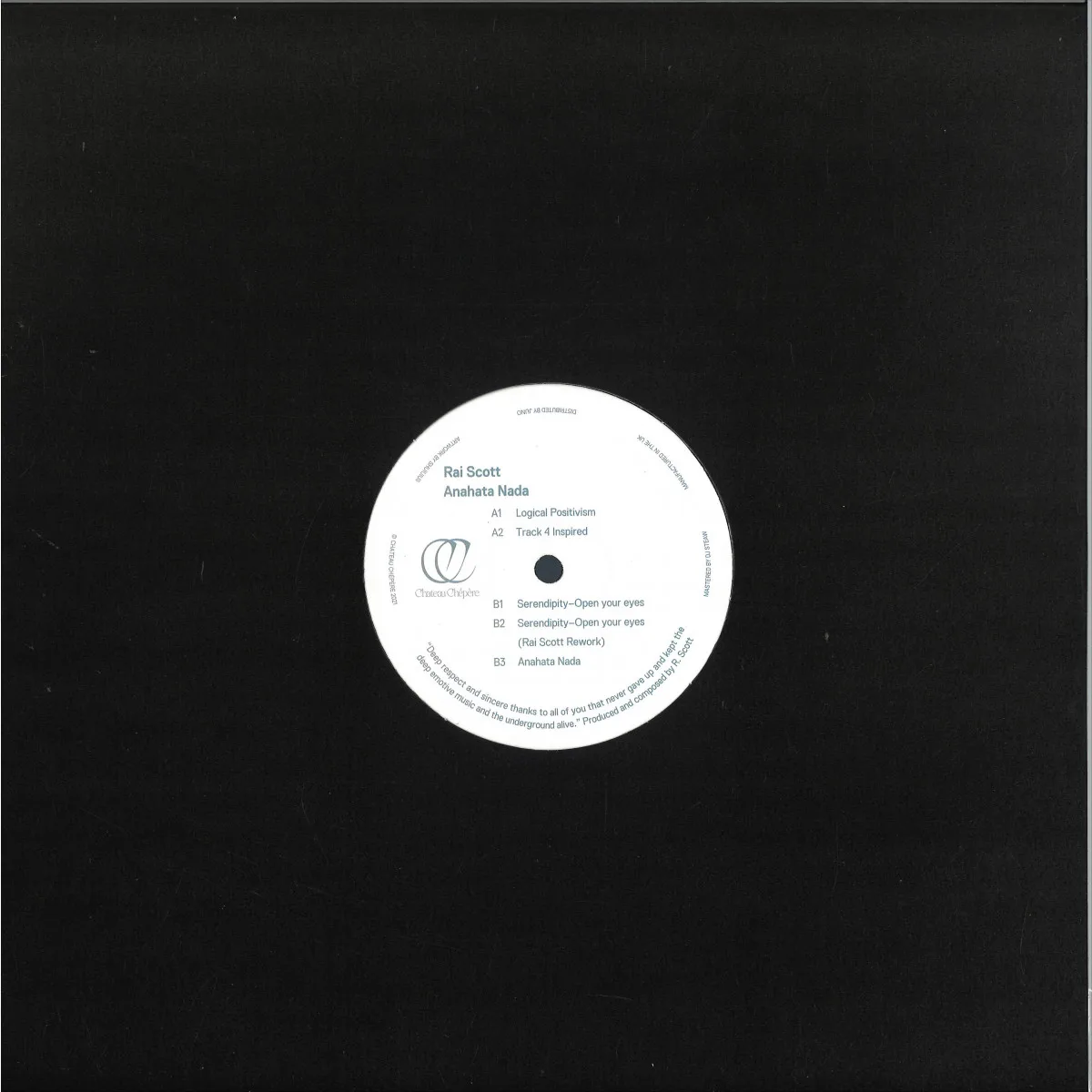 Back cover — Rai Scott — Anahata Nada EP