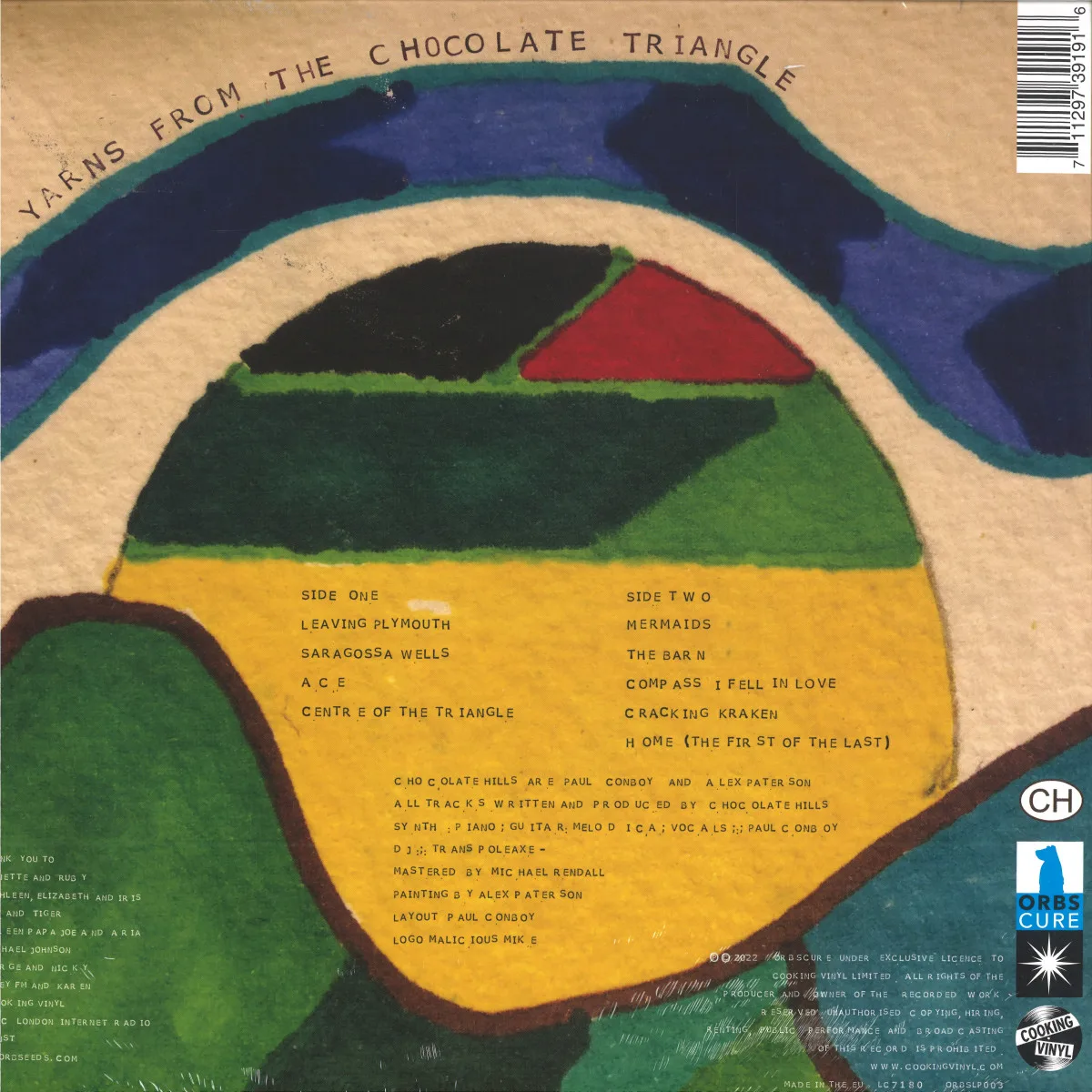 Back cover — Chocolate Hills,The Orb — Yarns From The Chocolate Triangle LP