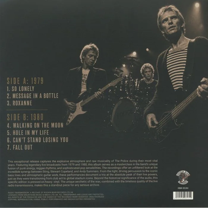 Обратная сторона обложки — The POLICE — Basement Tracks