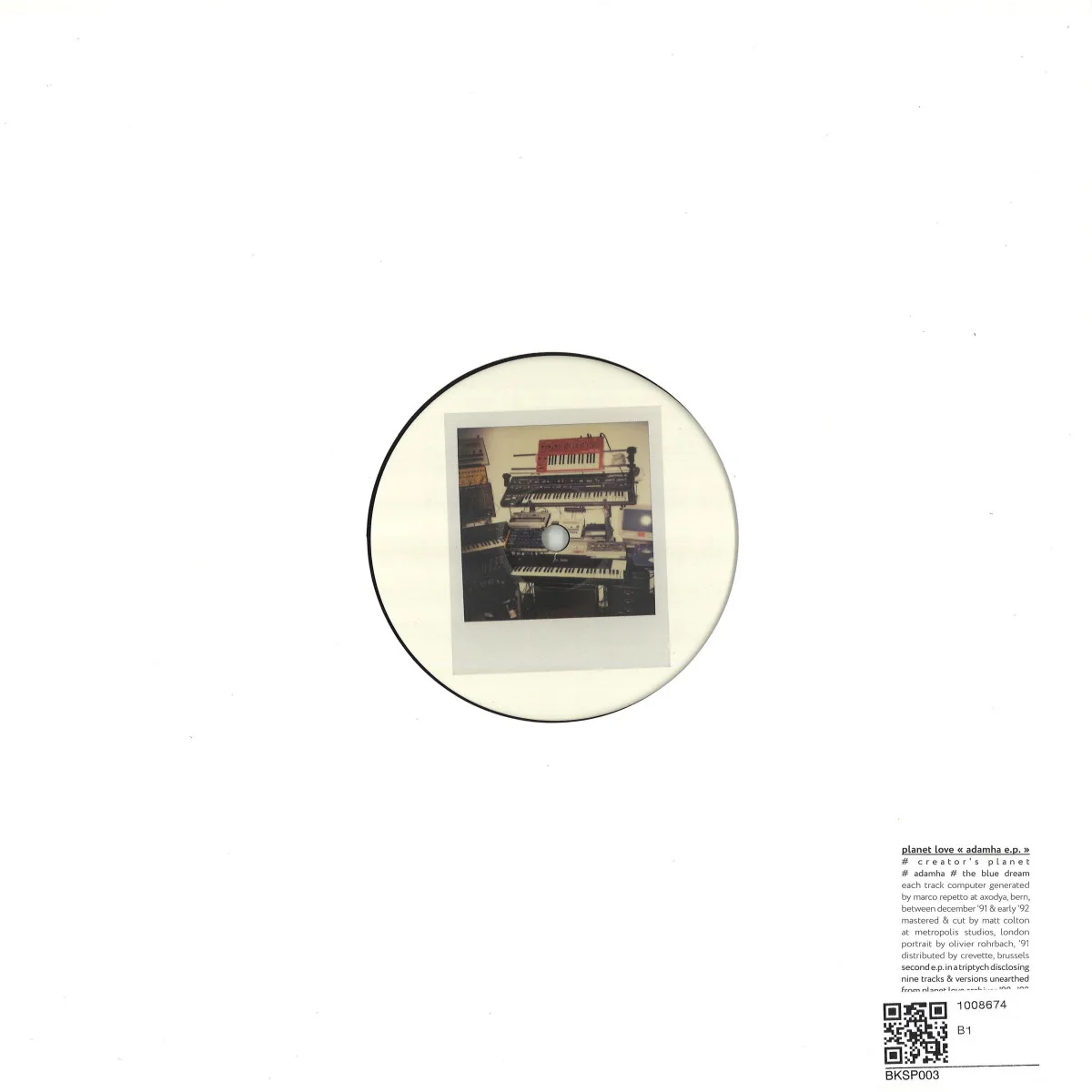 Back cover — Planet Love — Adamha E.P