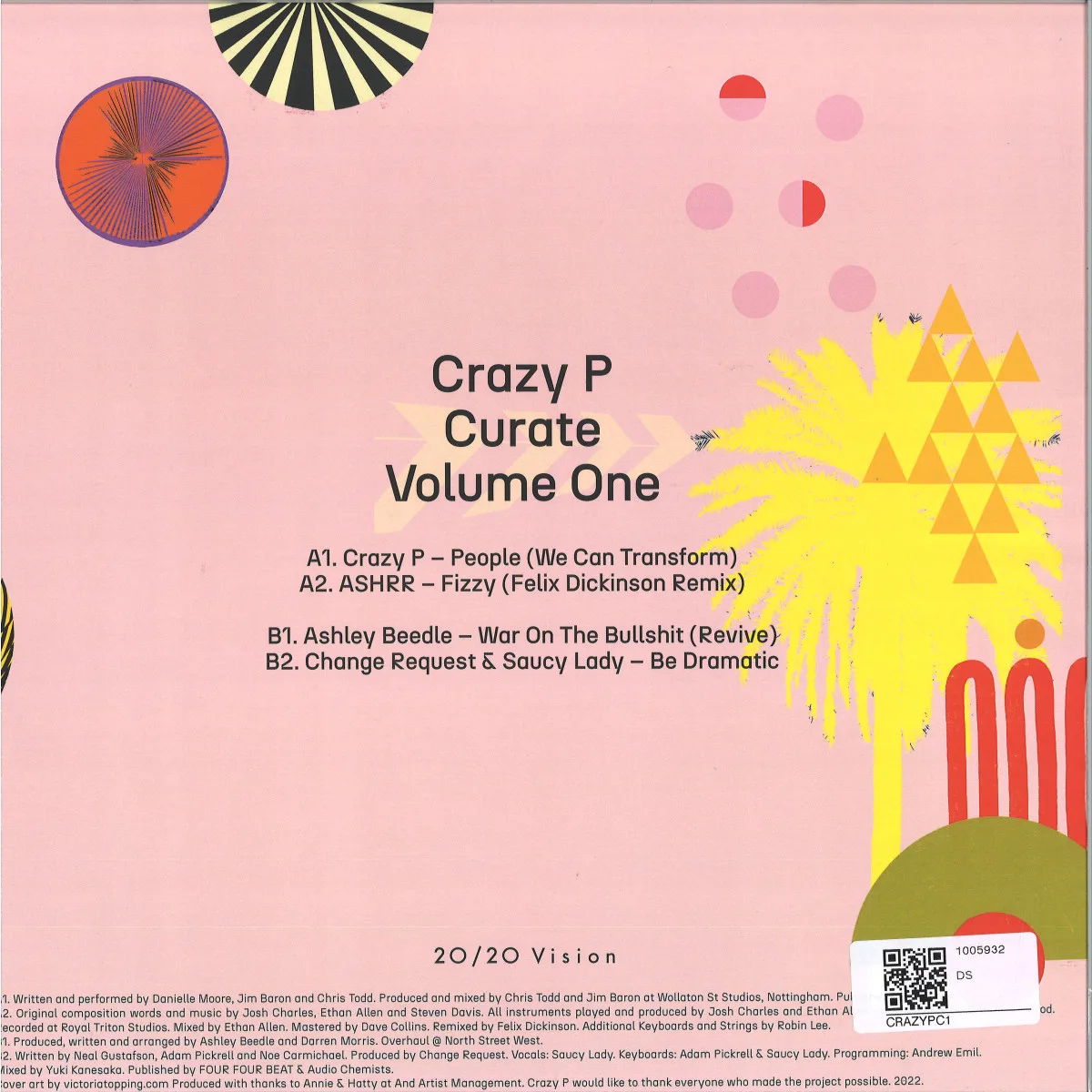 Back cover — Various — Crazy P Curate Volume One