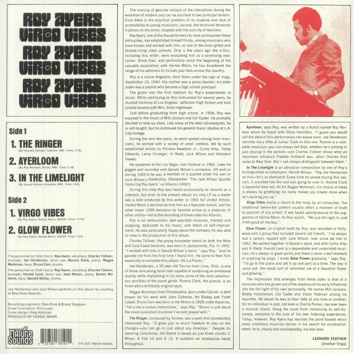 Back cover — Roy AYERS — Virgo Vibes (reissue) (Record Store Day RSD 2022)