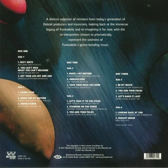 Back cover — FUNKADELIC — Reworked By Detroiters