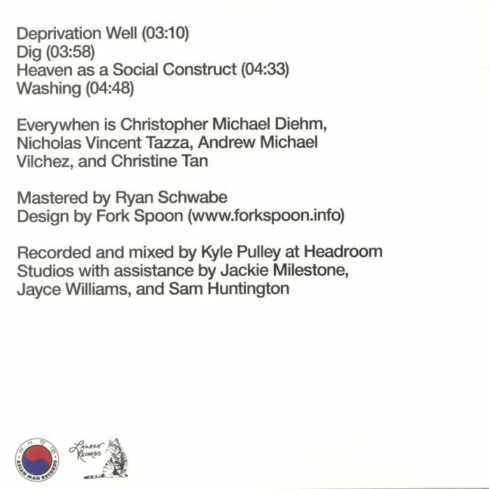 Back cover — EVERYWHEN — Summer Singles