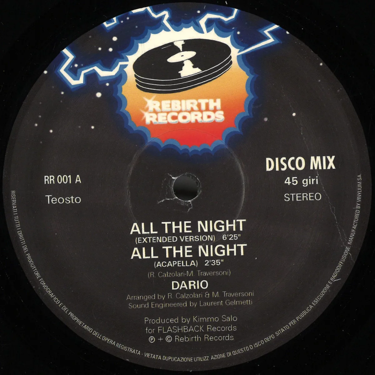 Front cover — Dario — All The Night