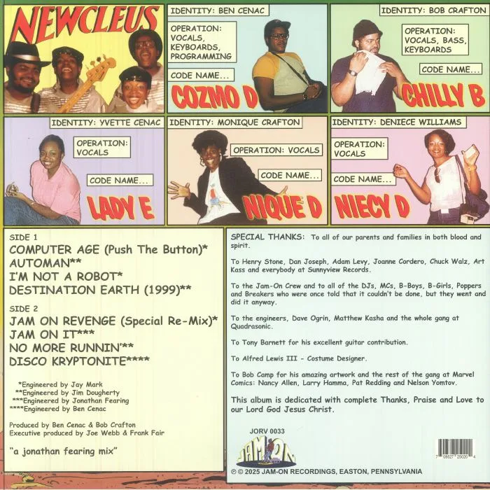 Back cover — NEWCLEUS — Jam On Revenge (reissue)