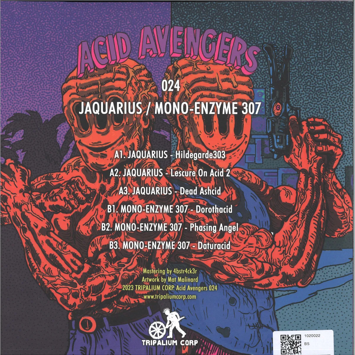 Back cover — Jaquarius/Mono-Enzyme 307 — Acid Avengers 024