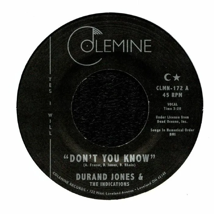 Front cover — Durand JONES & THE INDICATIONS — Don't You Know
