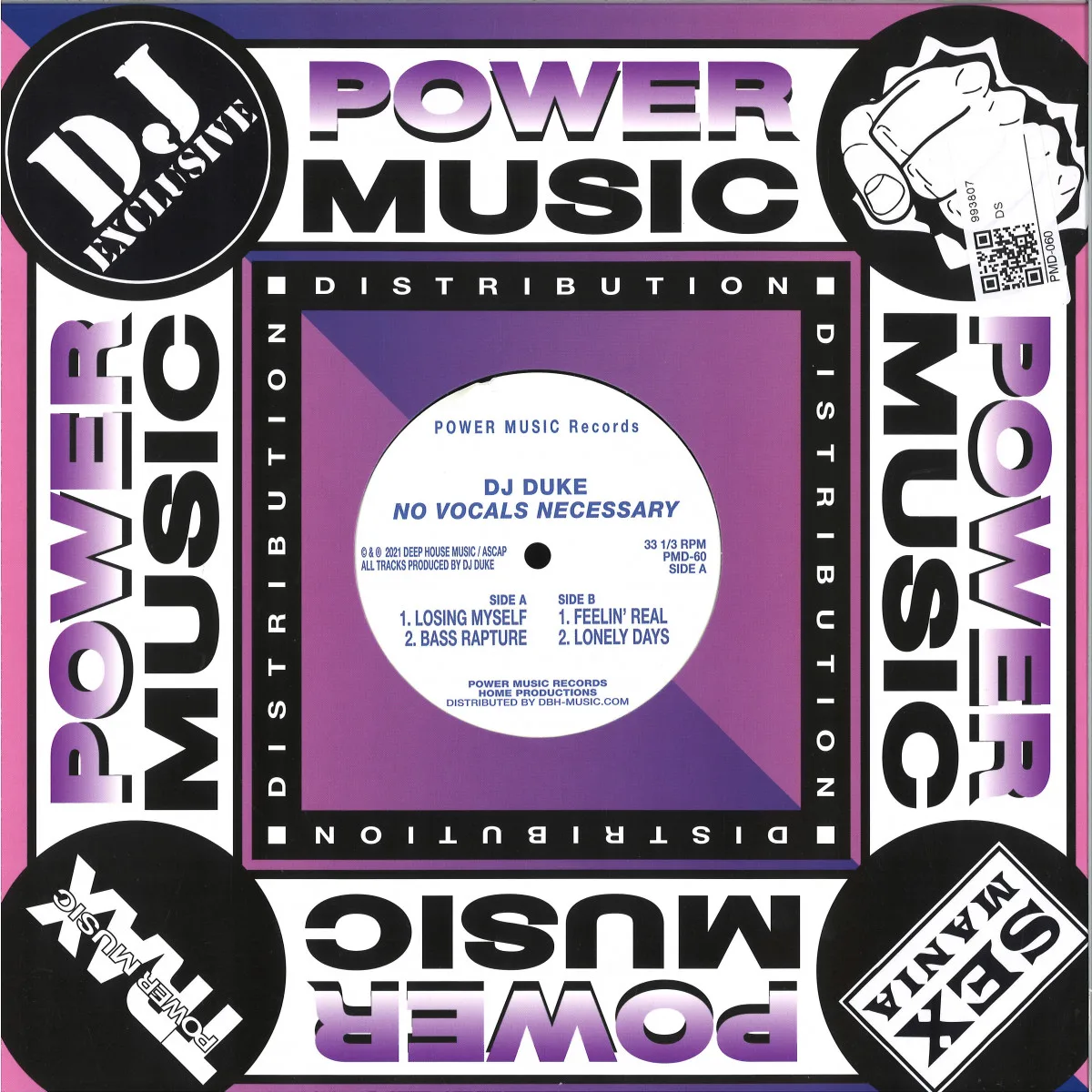 Back cover — Dj Duke — NO Vocals Necessary EP