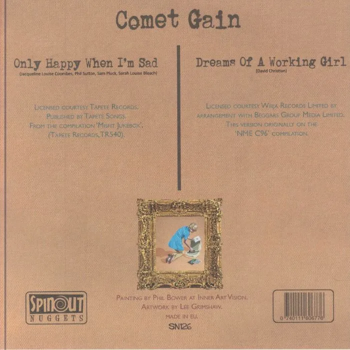Back cover — COMET GAIN — Only Happy When I'm Sad / Dreams Of A Working Girl