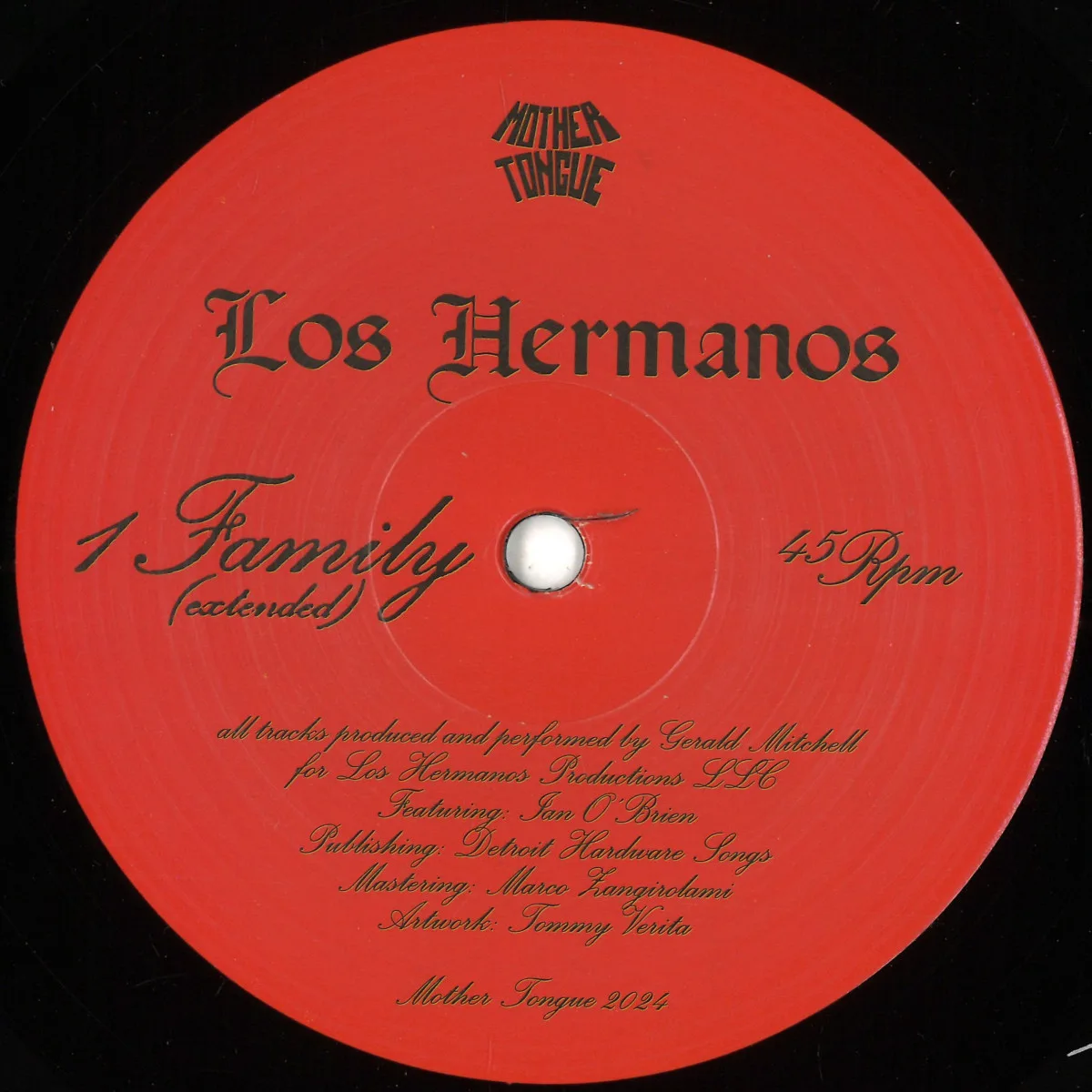 Лицевая сторона обложки — LOS HERMANOS — Family