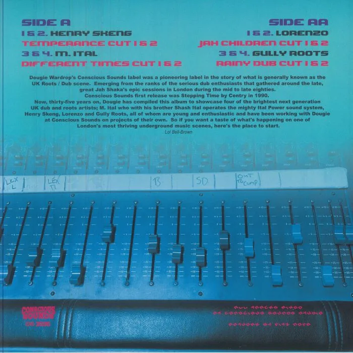 Back cover — HENRY SKENG / M ITAL / LORENZO / GULLY ROOTS — Conscious Sounds Presents 4 The Dub Way Future Dub