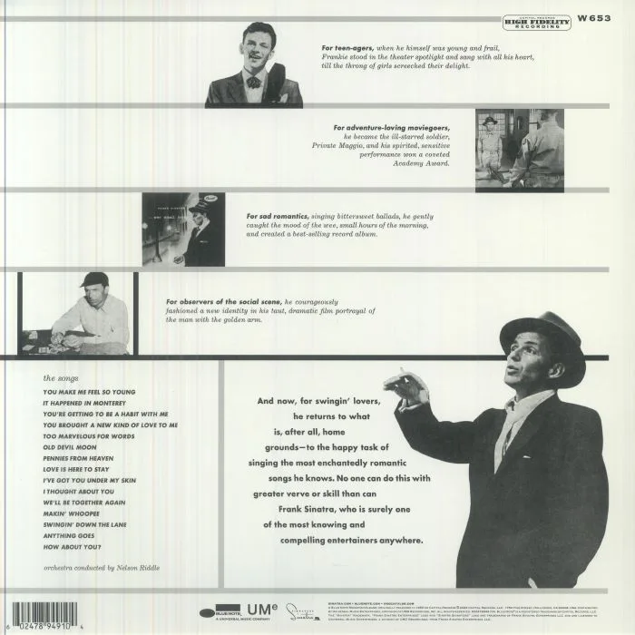 Обратная сторона обложки — Frank SINATRA — Songs For Swingin' Lovers! (Tone Poet Series) (mono)
