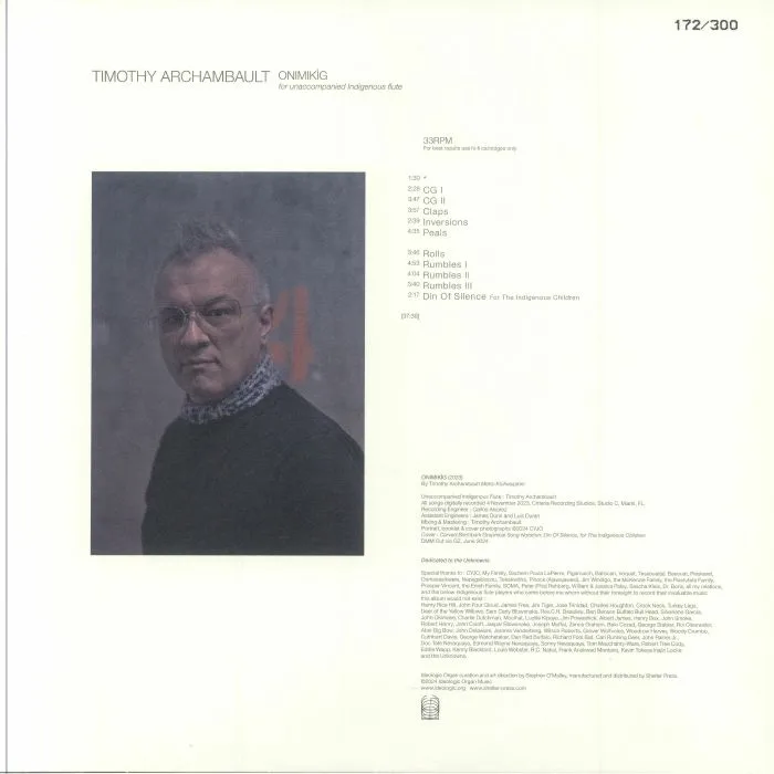 Back cover — Timothy ARCHAMBAULT — Onimikìg