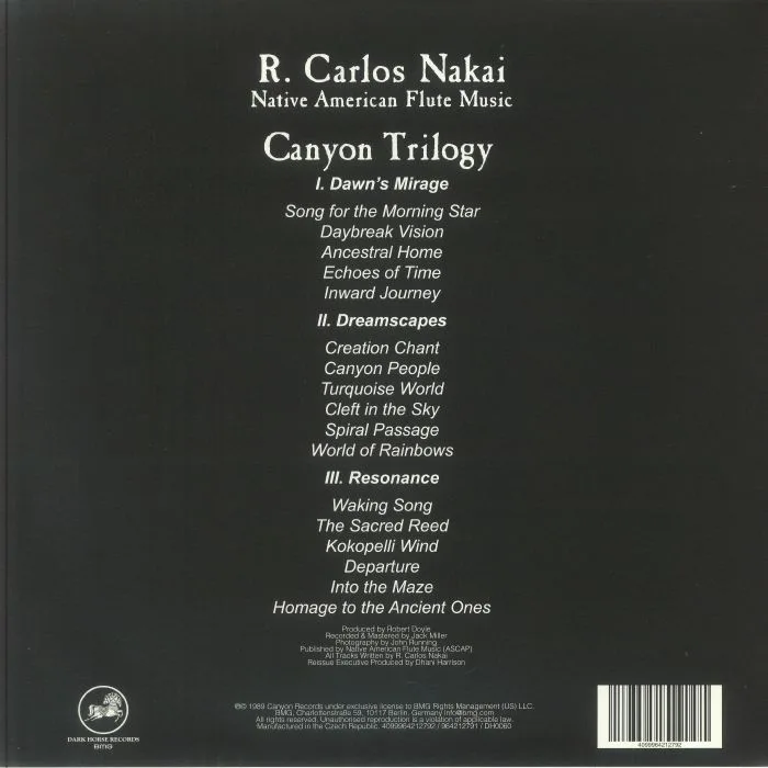 Обратная сторона обложки — R CARLOS NAKAI — Canyon Trilogy (Record Store Day RSD 2026)