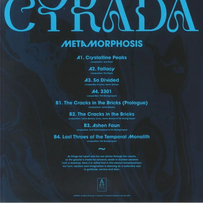 Back cover — CYKADA — Metamorphosis