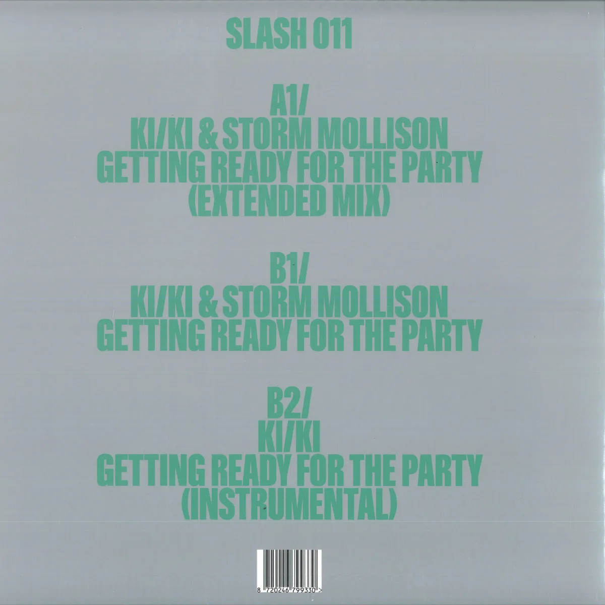 Back cover — KI/KI & Storm Mollison — Getting Ready For The Party