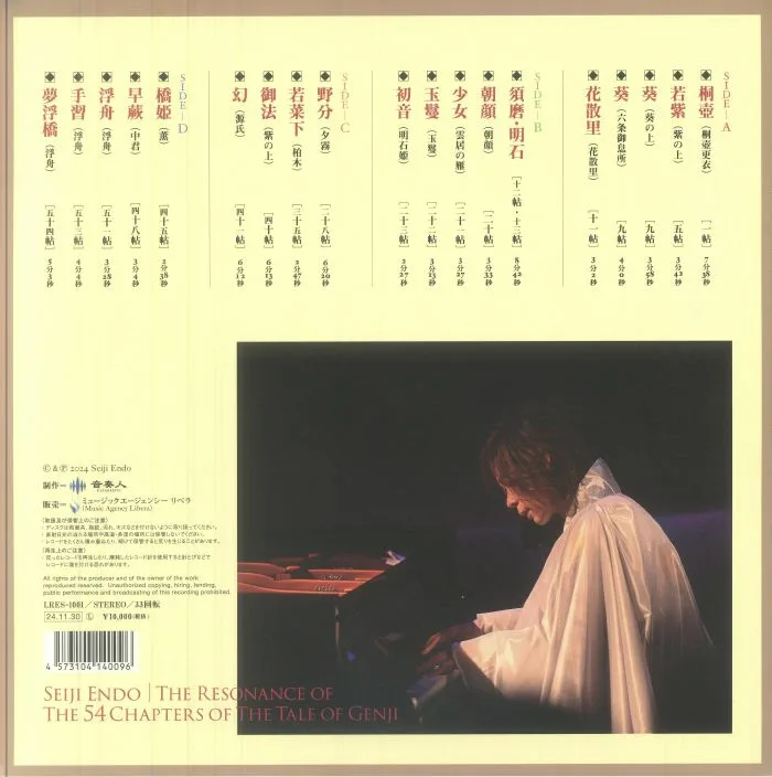 Обратная сторона обложки — Seiji ENDO — The Resonance Of The 54 Chapters Of The Tale Of Genji