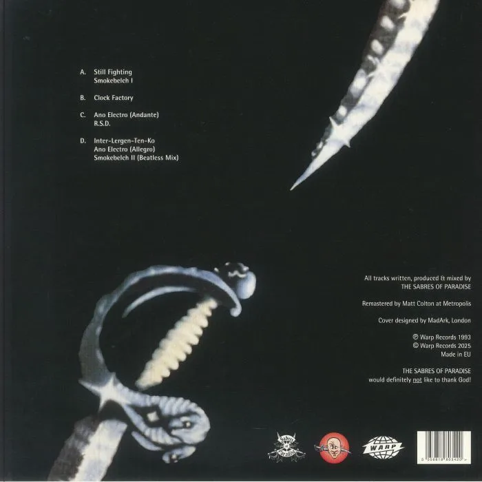 Back cover — The SABRES OF PARADISE — Sabresonic (remastered)