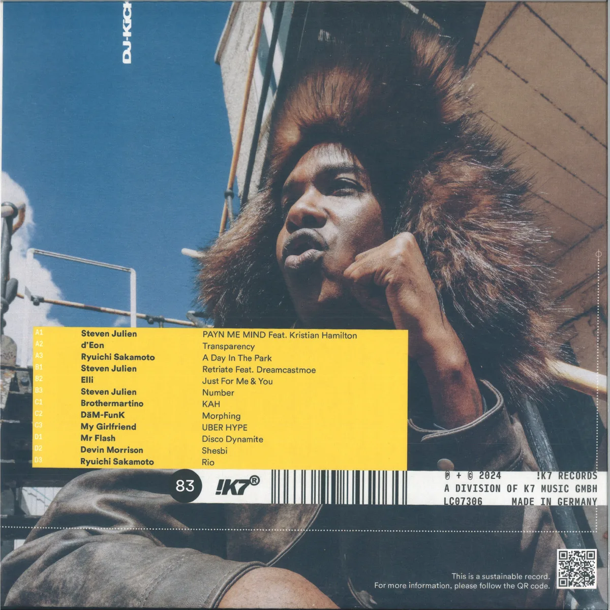 Back cover — Steven Julien — DJ-Kicks LP 2x12"