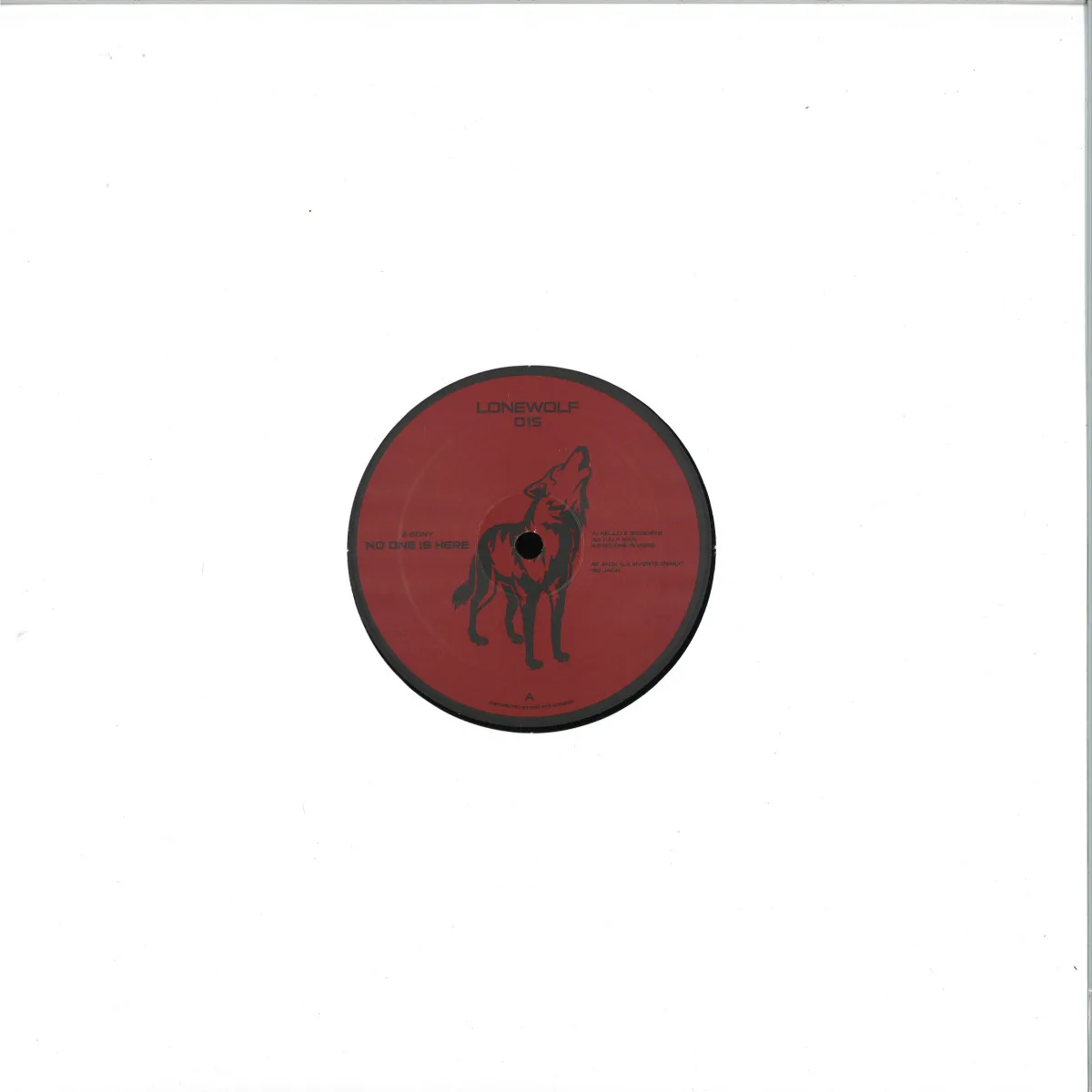 Back cover — E-bony — No One Is Here