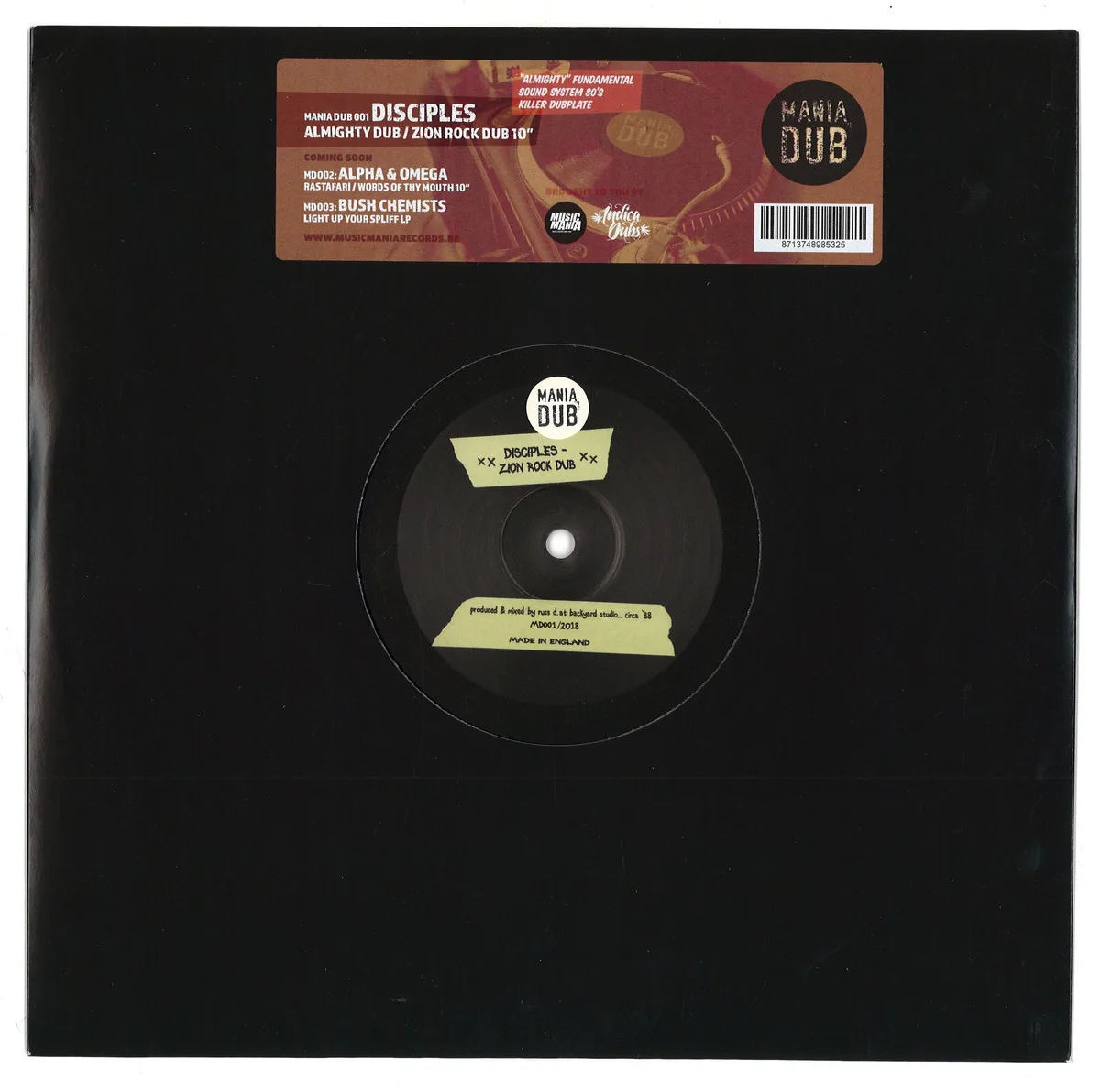 Disciples — ALMIGHTY DUB / ZION ROCK DUB 10