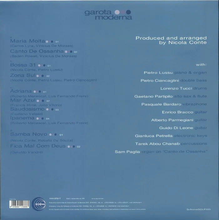 Обратная сторона обложки — Nicola CONTE presents ROSALIA DE SOUZA — Garota Moderna (reissue)