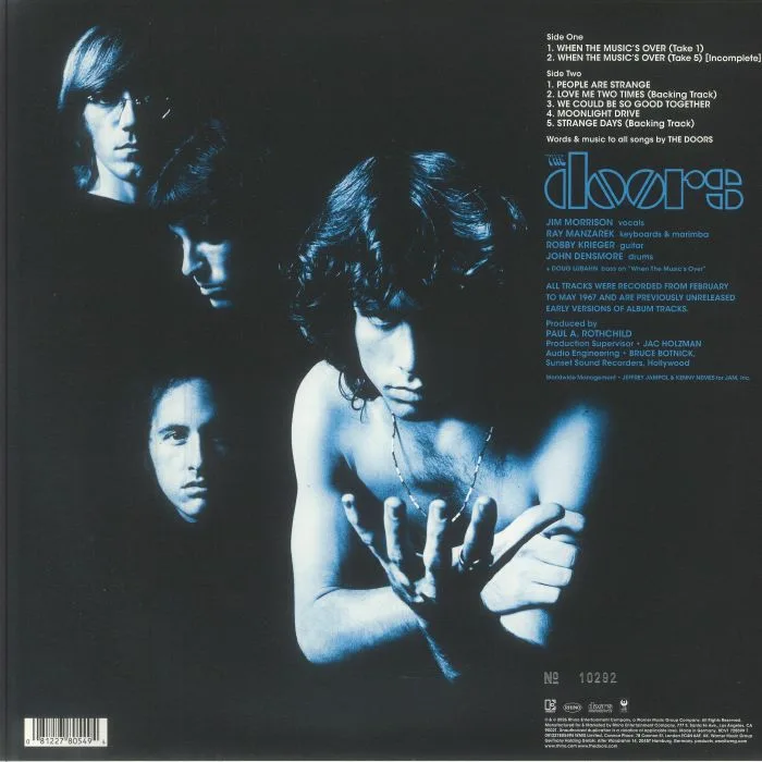 Back cover — The DOORS — Strange Days 1967: A Work In Progress Part 2 (Record Store Day RSD 2026)