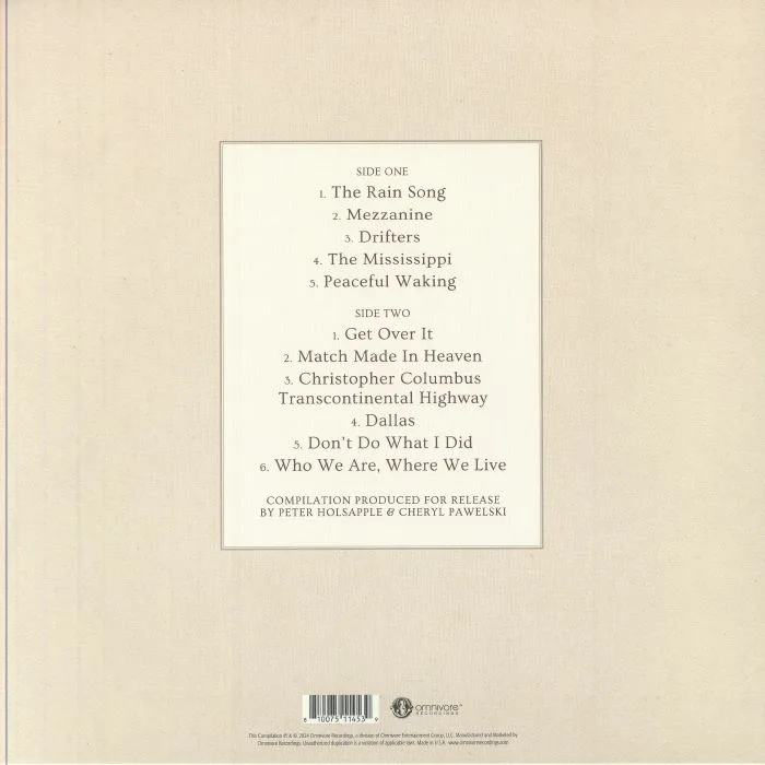 Back cover — CONTINENTAL DRIFTERS — White Noise & Lightning: The Best Of
