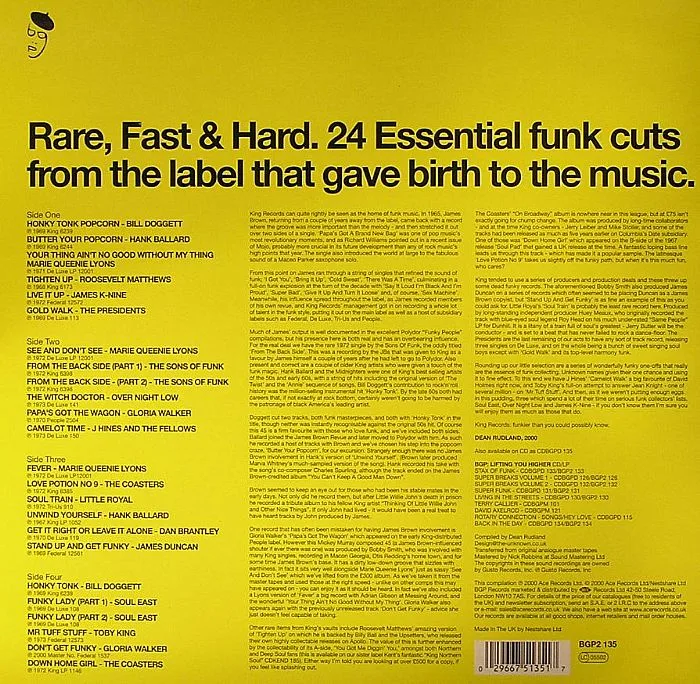 Back cover — VARIOUS — King Funk