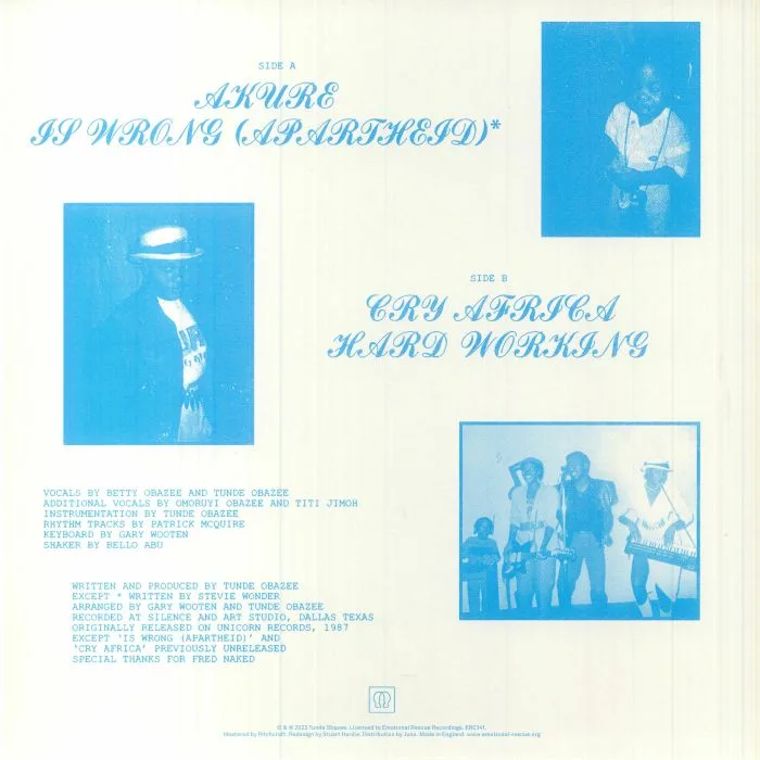 Back cover — BETTY & THE CODE RED — Akure