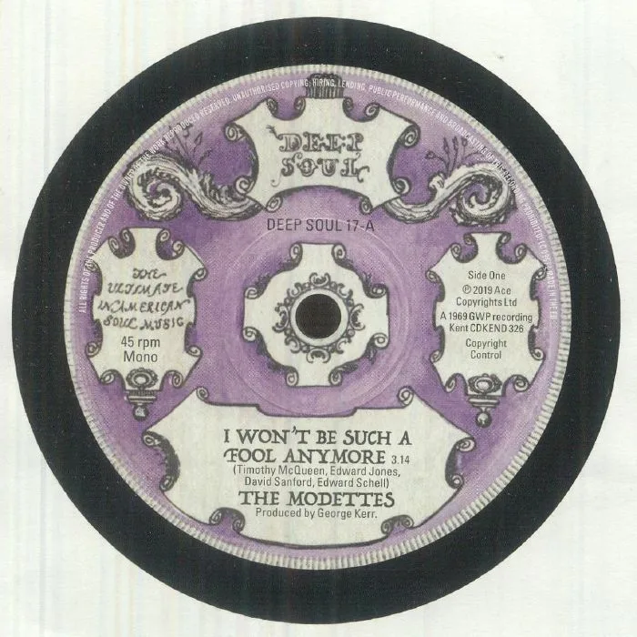 Front cover — The MODETTES / THE SHALADONS — I Won't Be Such A Fool Anymore