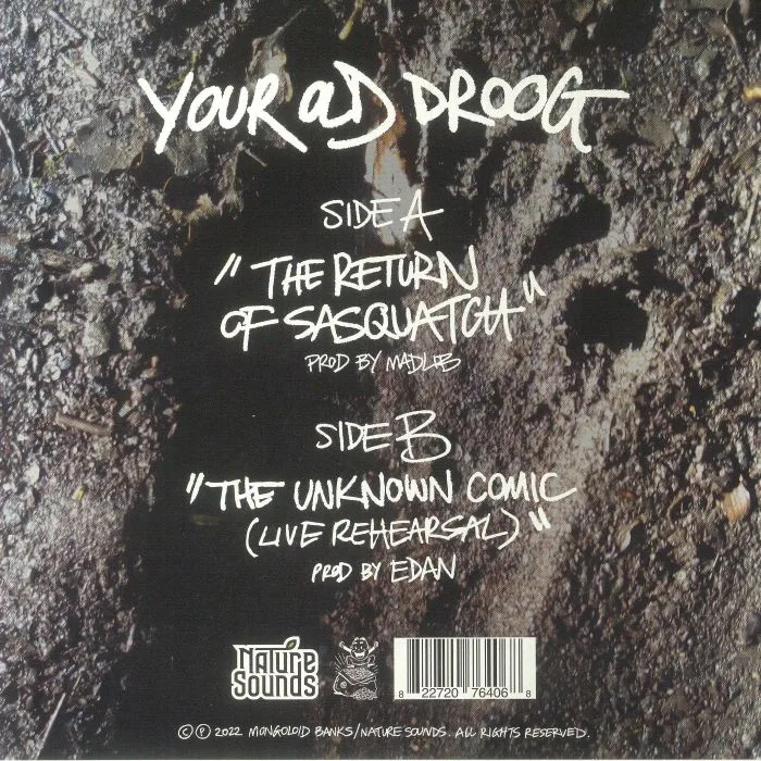 Back cover — YOUR OLD DROOG — The Return Of Sasquatch