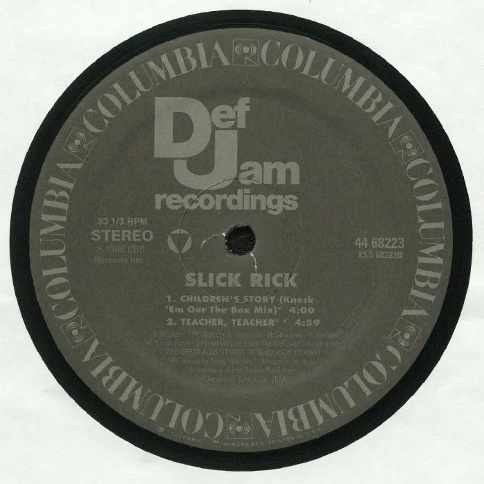 Back cover — SLICK RICK — Children's Story