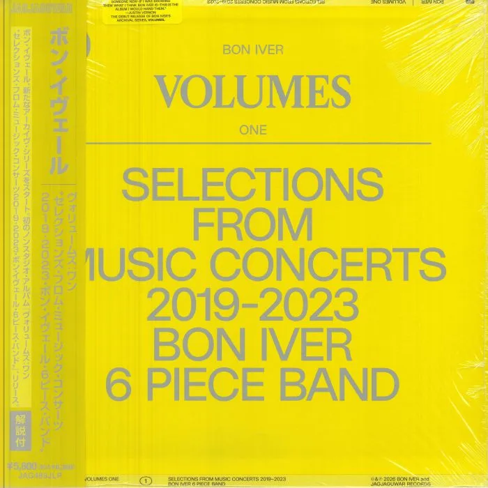 BON IVER — Volumes One: Selections From Music Concerts 2019-2023 Bon Iver 6 Piece Band