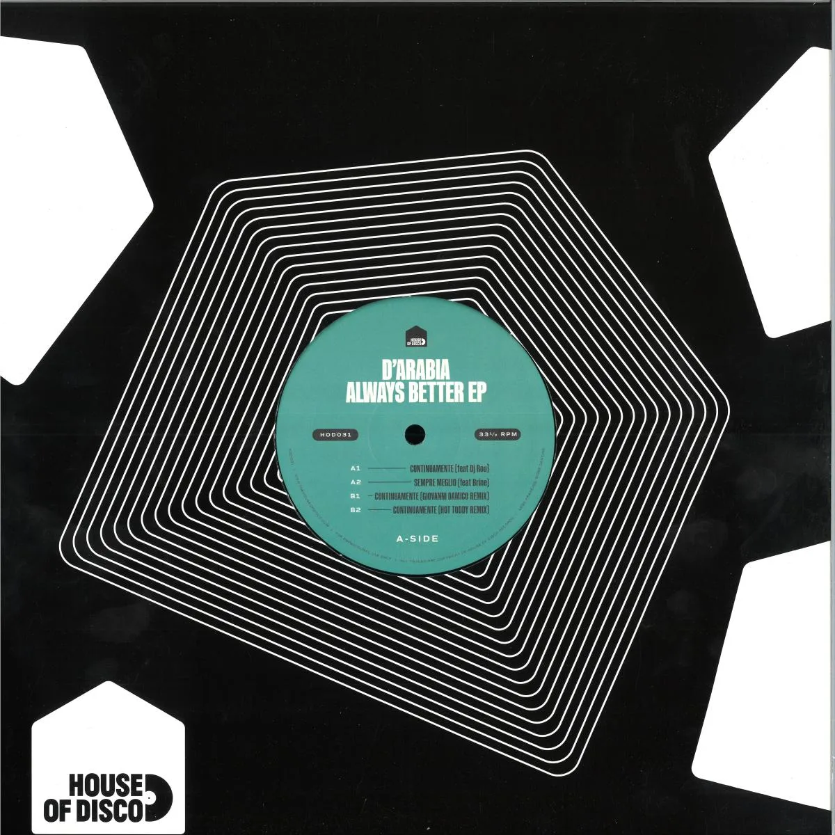Back cover — D’Arabia — Always Better EP