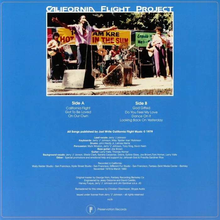 Back cover — CALIFORNIA FLIGHT PROJECT — California Flight Project