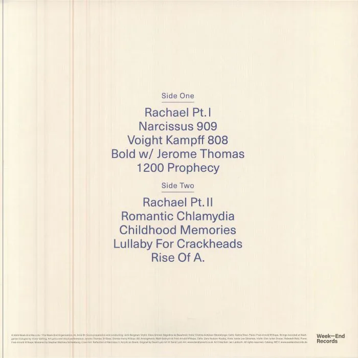 Back cover — NEUE GRAFIK — Rachael