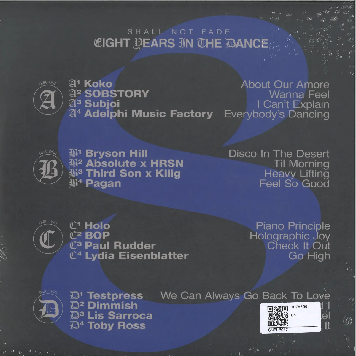 Back cover — Various — Eight Years In The Dance LP 2x12"