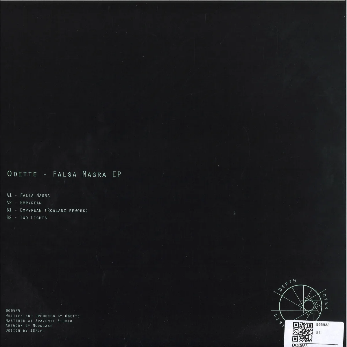 Back cover — Odette — Falsa Magra EP