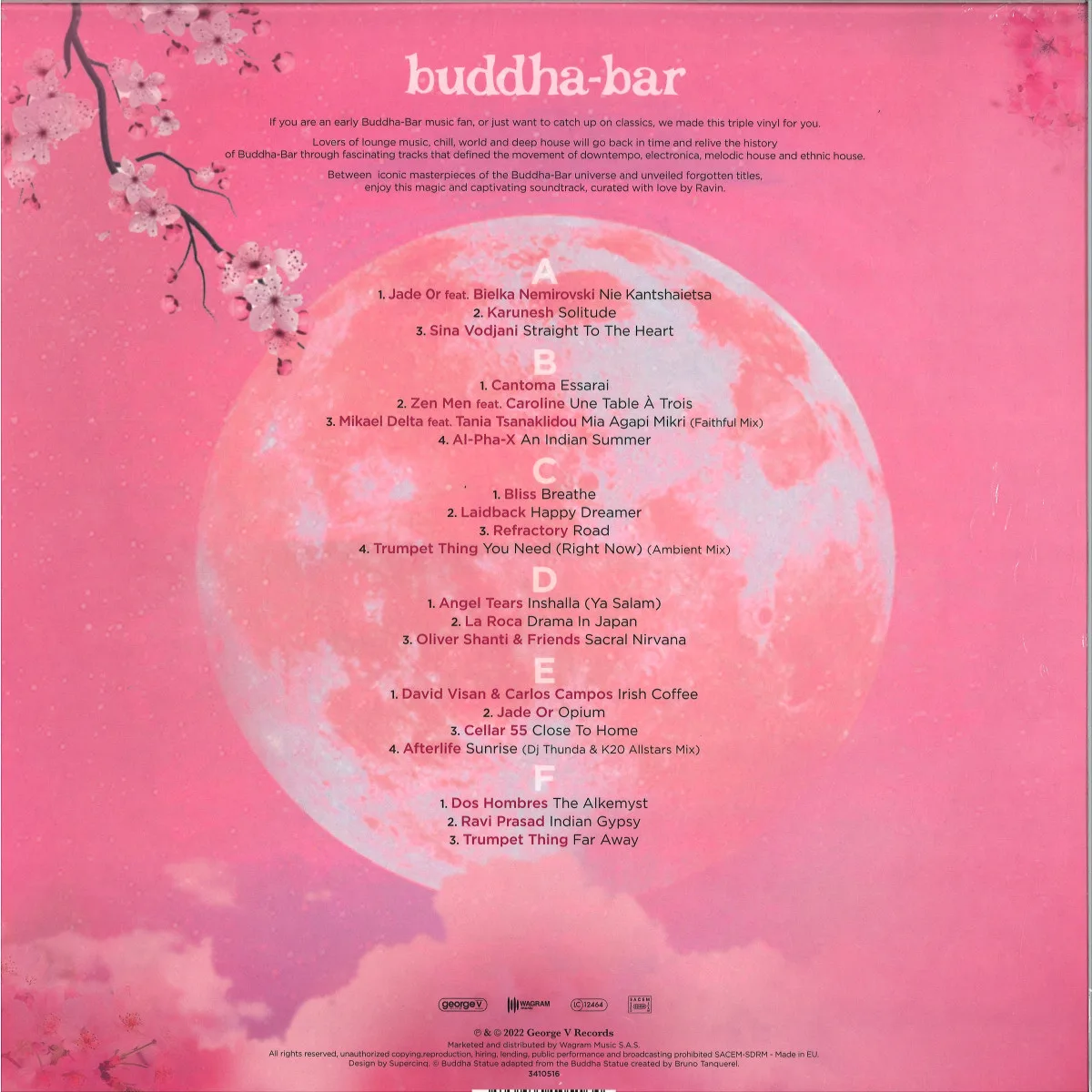 Back cover — Ravin/Buddha Barpresents — BUDDHA-BAR: EARLY YEARS LP (3x12")