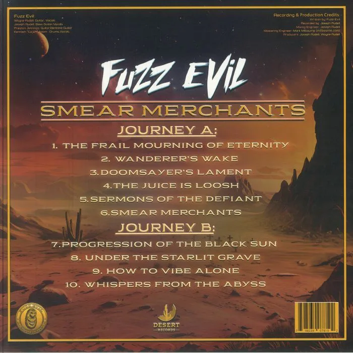 Back cover — FUZZ EVIL — Smear Merchants