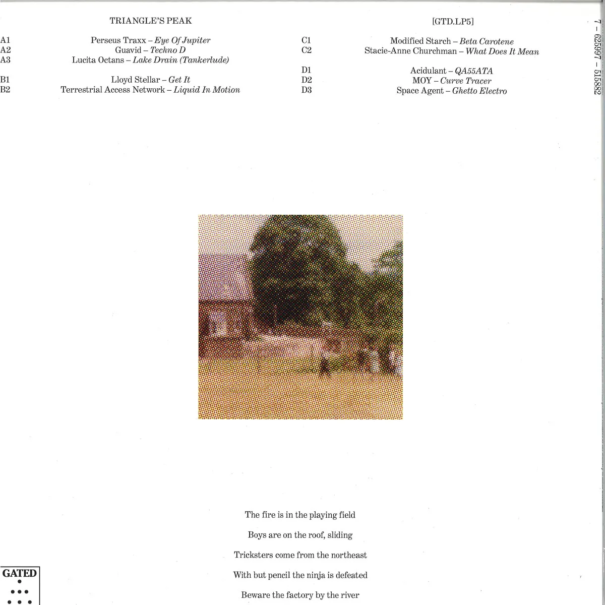 Back cover — Various — Triangle’s Peak LP 2x12"